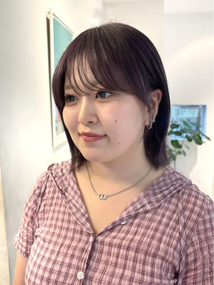 ショート ボブ 顔周りカット カット ヘアカラー 西田  美侑/ 前髪・顔周りカットのヘアスタイル