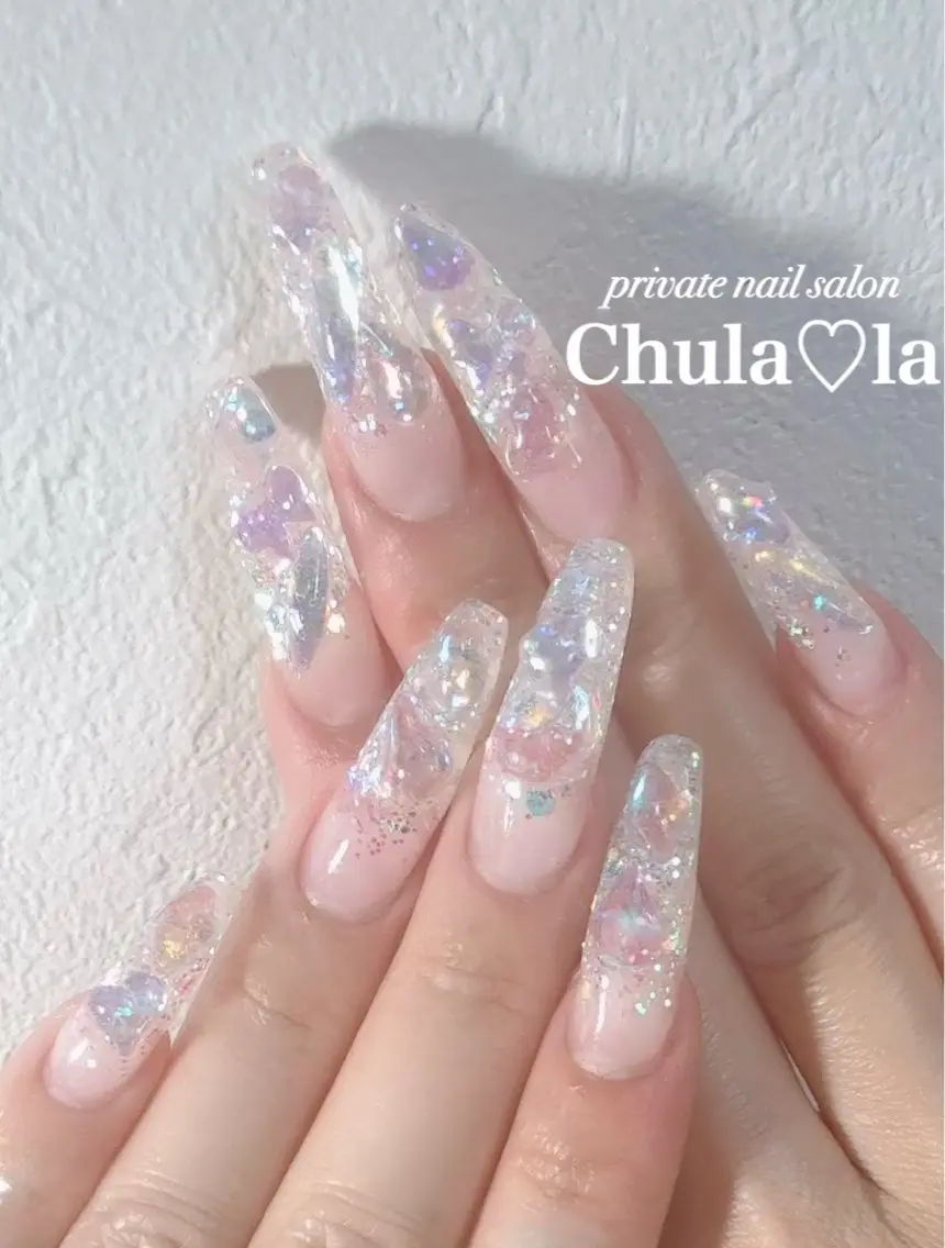 ネイル 氷ネイル・うるうるネイル ハンドネイル Chula♡la 豊見城市高安のネイルデザイン