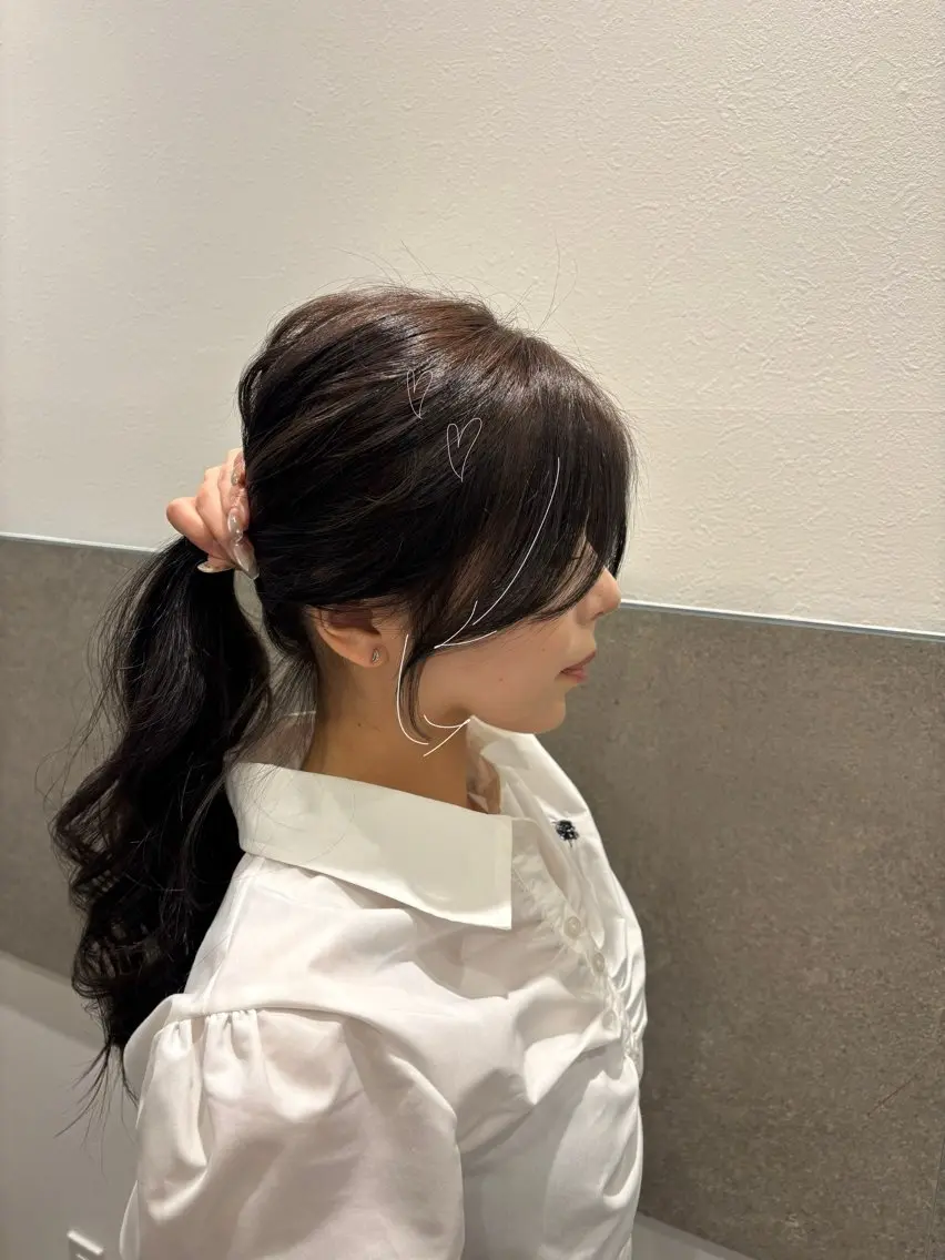 ヘアアレンジ 🫧かいり🌷韓国 ❣️大阪🪽のマツエク・マツパデザイン