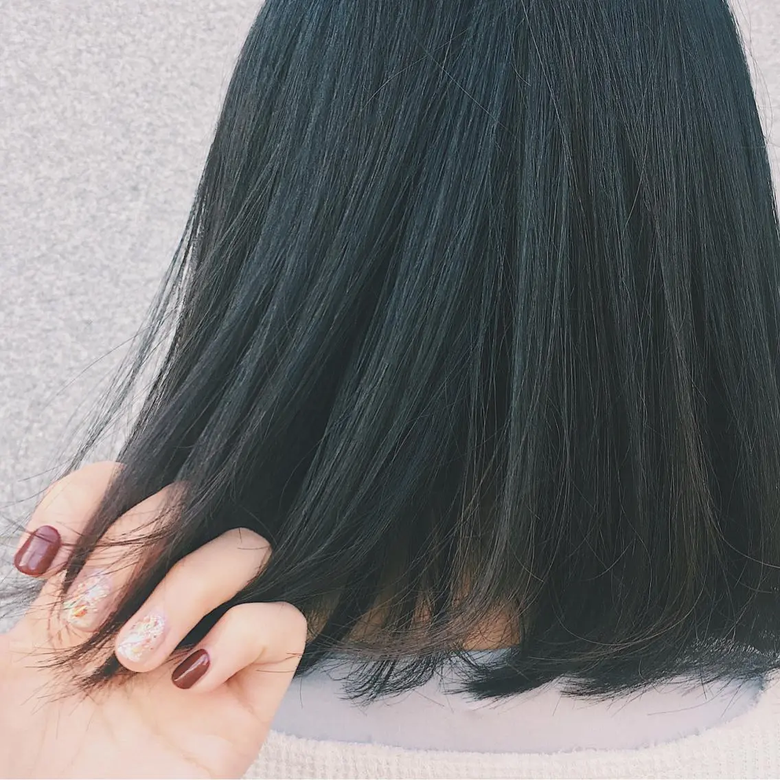 セミロング カラー ヘアアレンジ グレージュ 酒井 麻里のヘアスタイル