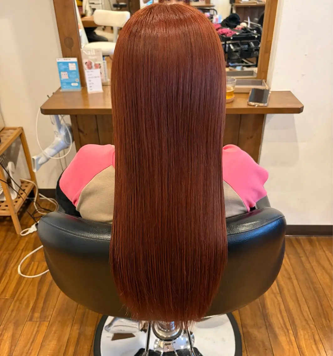 カラー オレンジ ヘアカラー トリートメント カラーモデル募集 💞/町屋/mao⟡のヘアスタイル