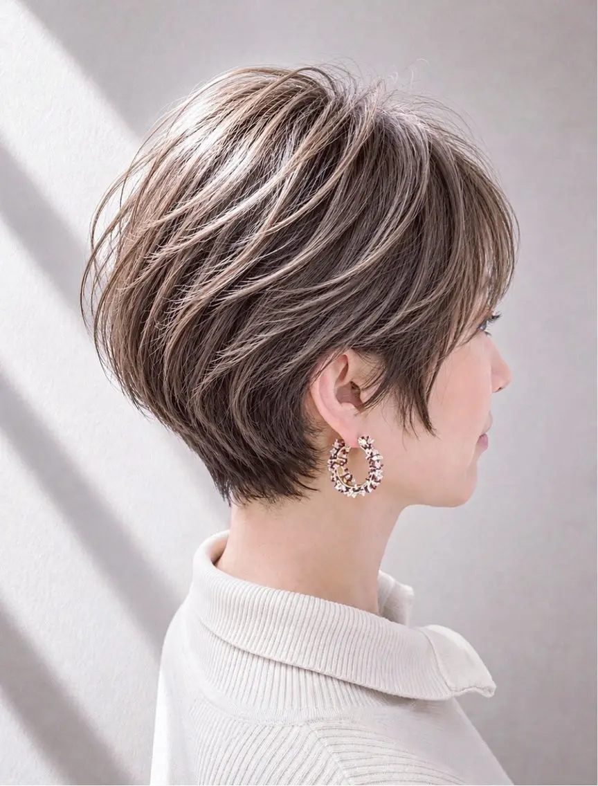 ショート カラー ショートレイヤー レイヤーカット ショートヘア 小酒井 智洋のヘアスタイル