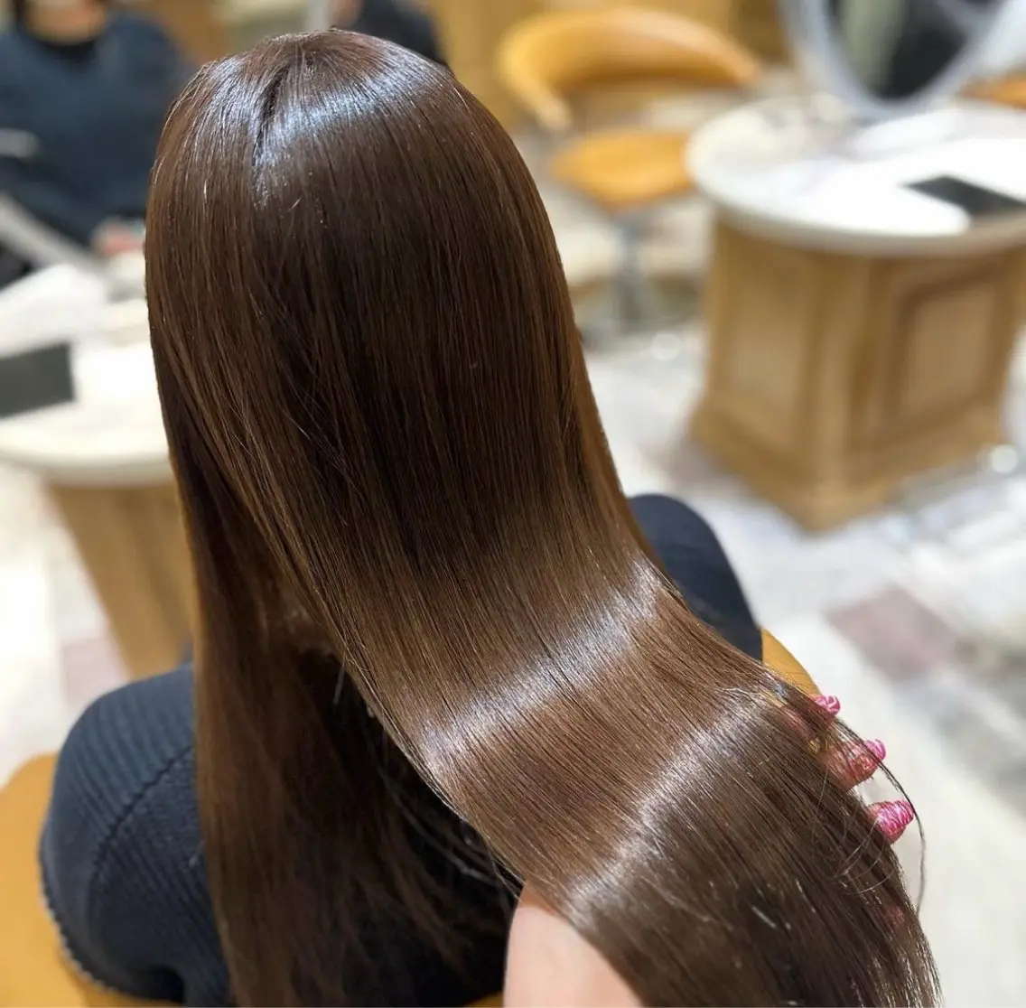 ロング カラー ❤️縮毛矯正❤️ 髪質改善❤️平野実花のヘアスタイル