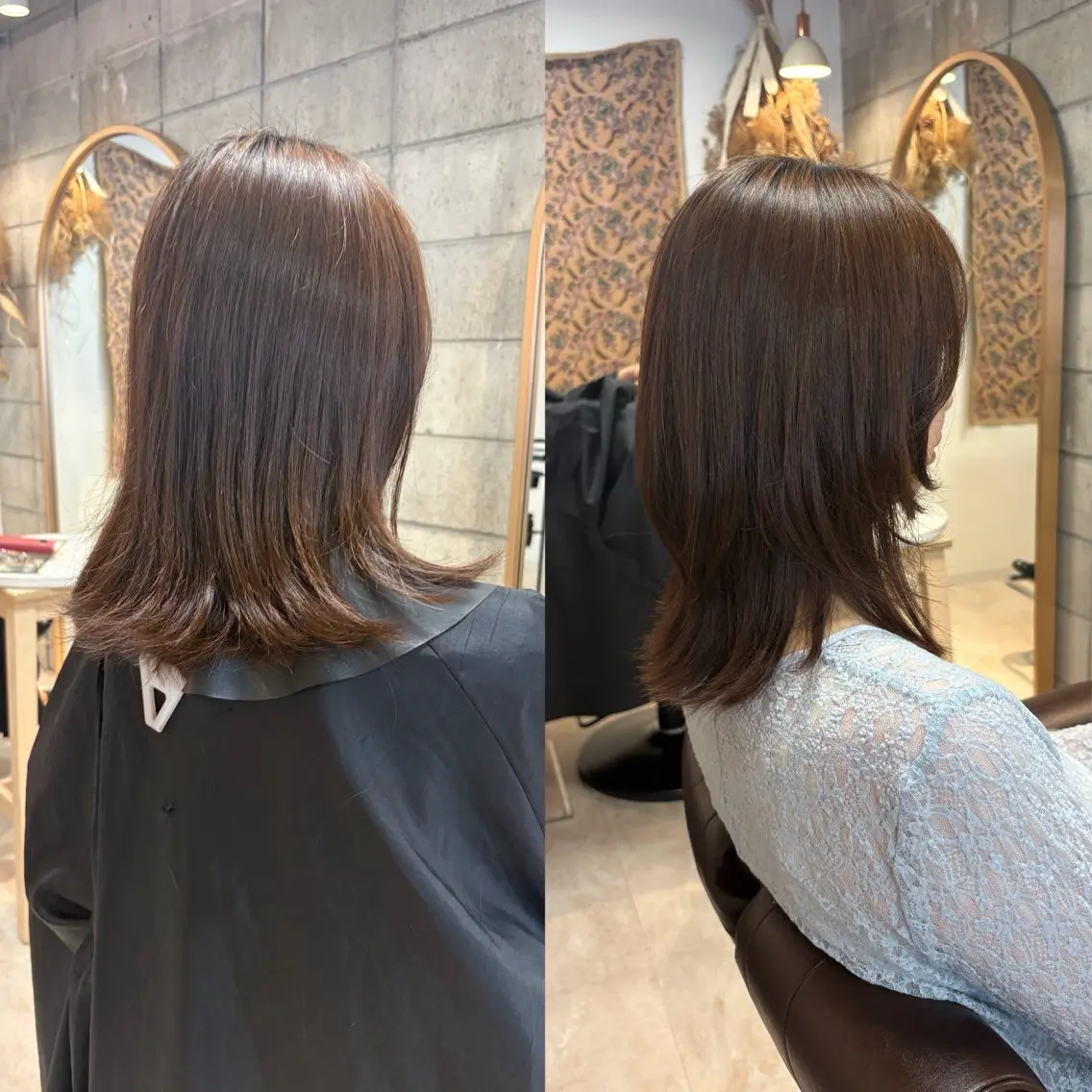 ミディアム カット トリートメント 中村 潮音のヘアスタイル