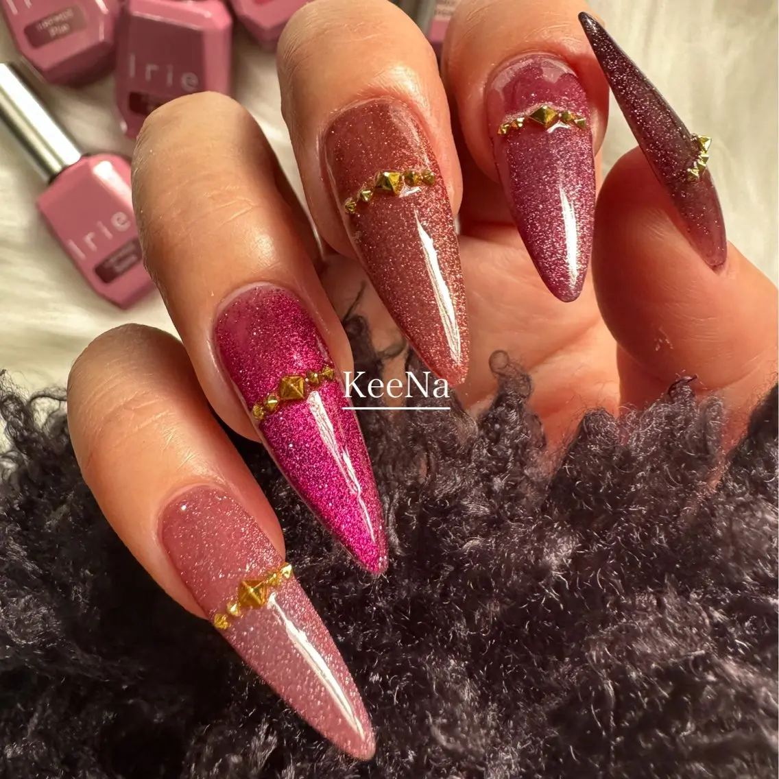ネイル フラッシュネイル フラッシュマグ ロングネイル KeeNa キーナのネイルデザイン