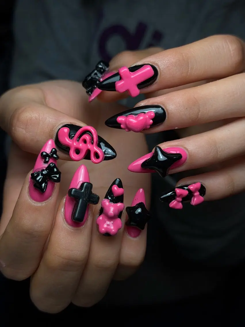 ネイル ジェルネイル キラキラネイル 韓国ネイル レース ロングネイル ハンドネイル CoMo Nailのネイルデザイン