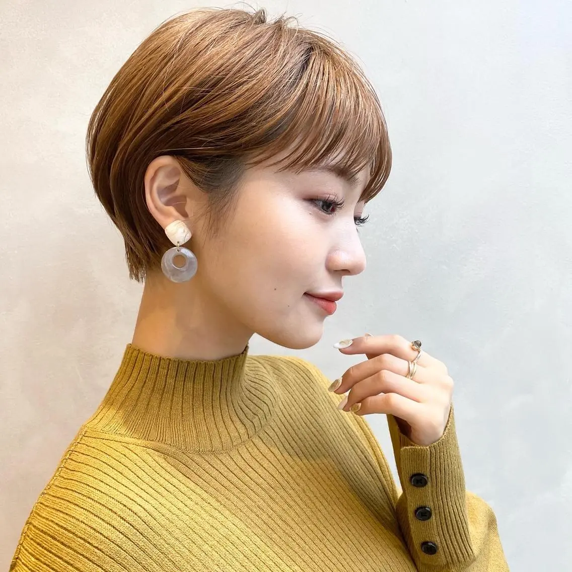 ショート カラー パーマ ショートヘア いしばし なおやのヘアスタイル