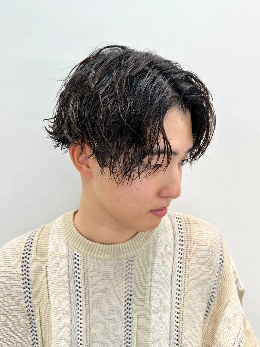 ショート パーマ メンズ カット パーマ メンズパーマ メンズ特化ryoのヘアスタイル