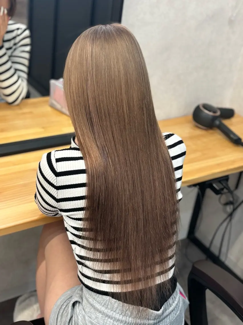 ロング エクステ ヘアカラー トリートメント エクステ/ハイトーン /ミサキのヘアスタイル