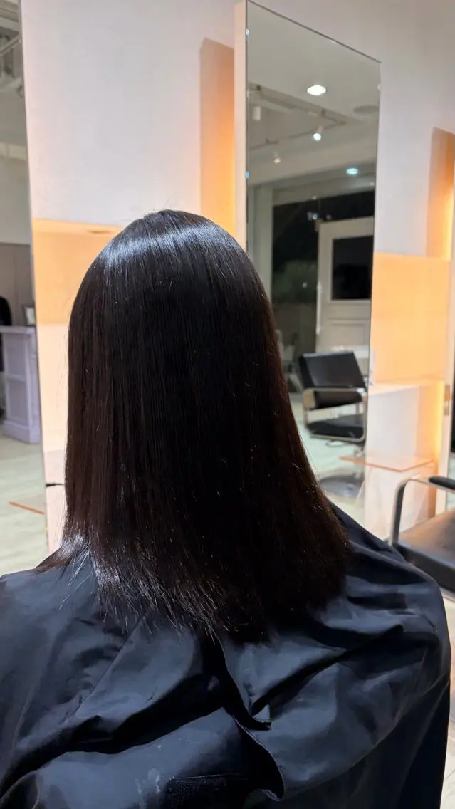 ミディアム 縮毛矯正 tidehair 晃希　コウキのヘアスタイル