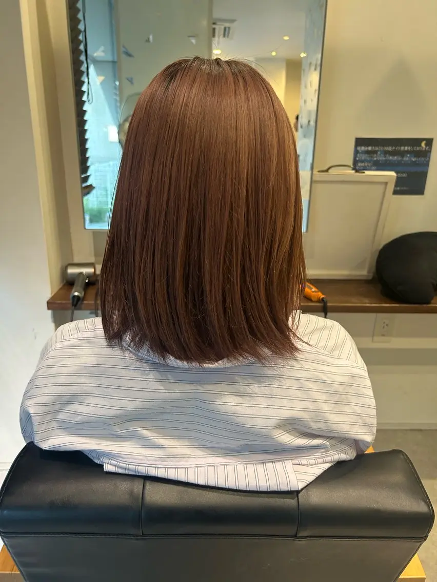ミディアム カラー ヘアカラー 江川 輝星のヘアスタイル