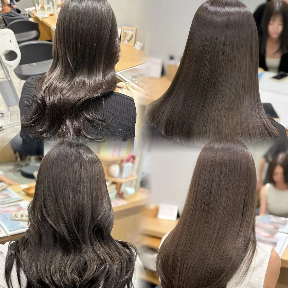 ロング カラー ブリーチ 透明感カラー ブリーチなしカラー カット ヘアカラー トリートメント 巻ける髪質改善🫧ハ イライト/永田汰伊智のヘアスタイル
