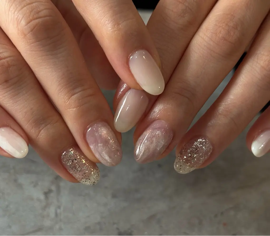 ネイル ニュアンスネイル シンプルネイル ハンドネイル Blé nailのネイルデザイン