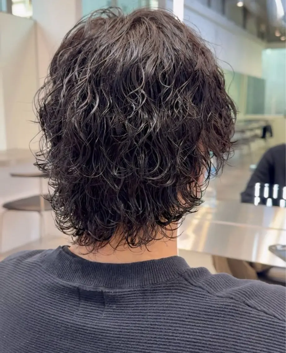 パーマ メンズ カット パーマ レイヤー✖️韓国 🇰🇷/藤藪孝太のヘアスタイル