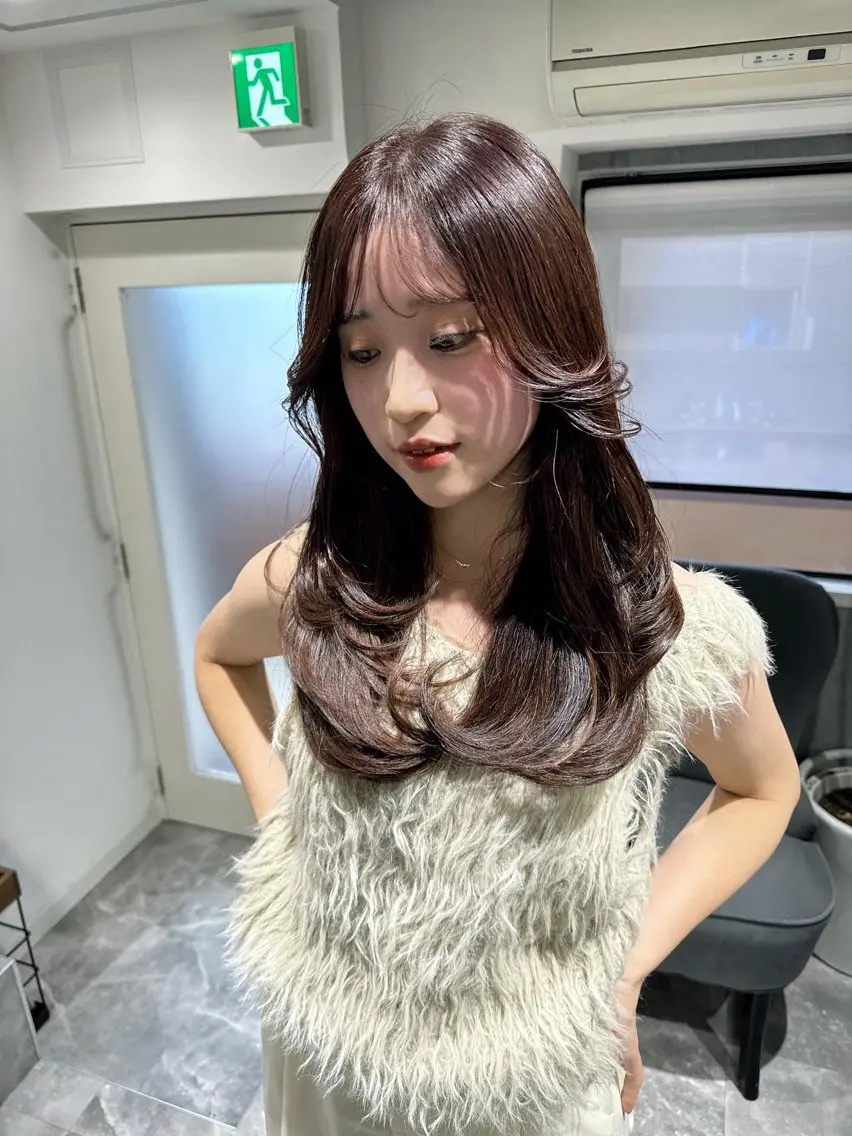 ロング 透明感カラー🇰🇷 レイヤー✨桑原　研太のヘアスタイル