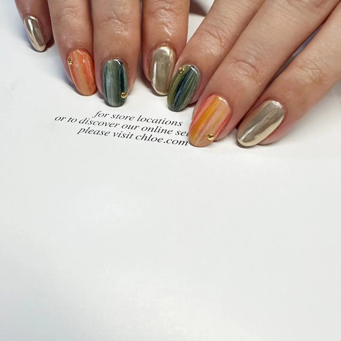 ネイル ゴールド ミラーネイル ニュアンスネイル 春ネイル 夏ネイル 🪞KAPE NAIL 🪞のネイルデザイン