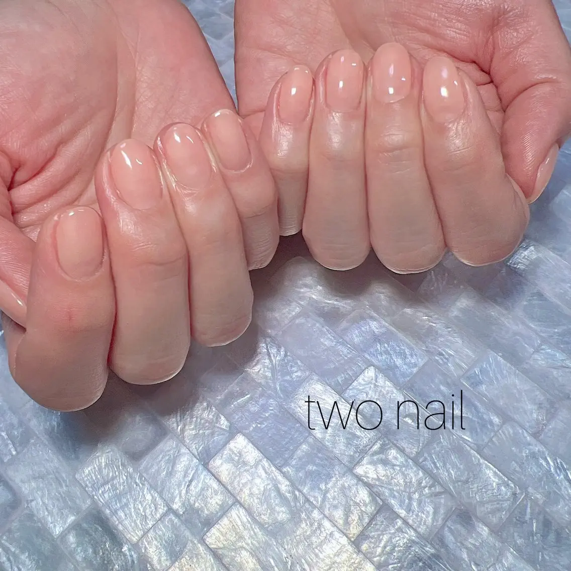 ネイル ネイルチップ ホワイト ハンドネイル two nailのネイルデザイン