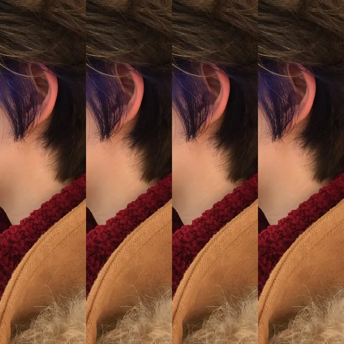 カラー インナーカラー バイオレットカラー ✨艶ブリーチカラー ✨四ノ宮裕己のヘアスタイル