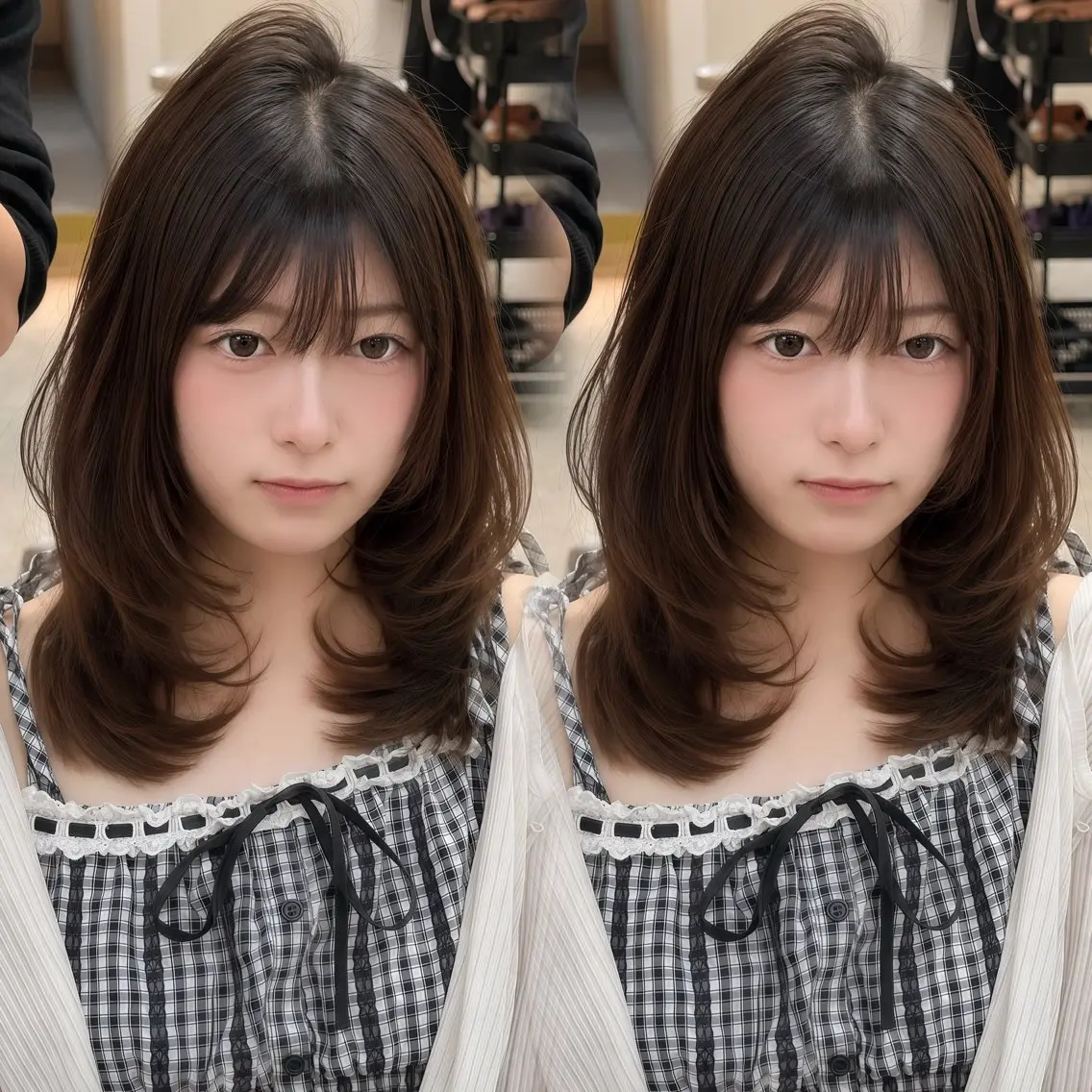 ロング レイヤーカット カット 縮毛矯正 ハッシュカット 美髪矯正/TERU/のヘアスタイル