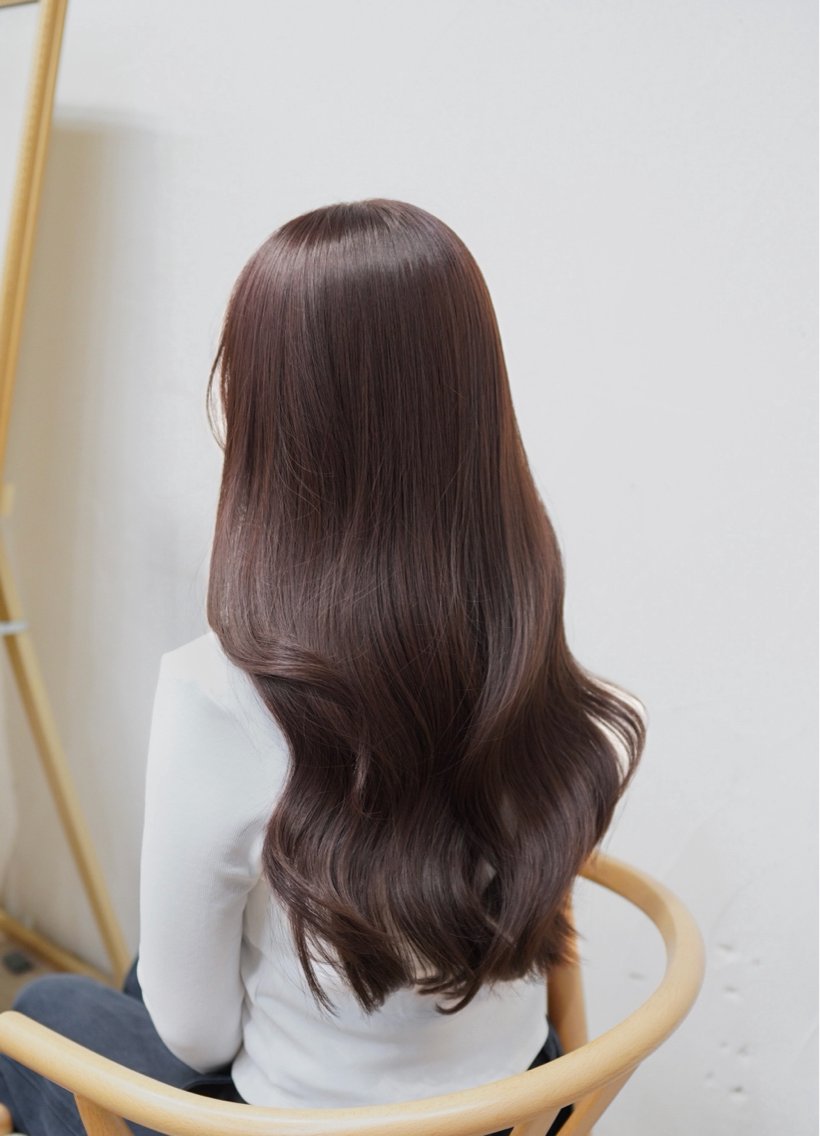 ロング カラー ブラウンカラー マロンブラウン ヘアカラー トリートメント 透けヘア/艶ベージュ ヘアセット/nagiのヘアスタイル