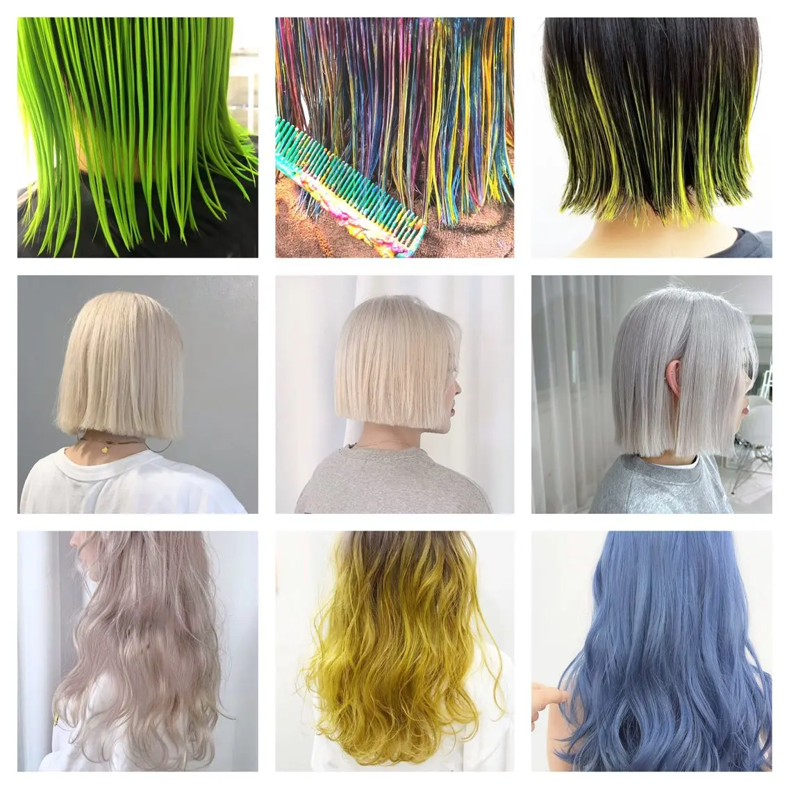カラー ブリーチ ブロンド ホワイトブロンド Muミュー/ブリーチ ハイトーン Wカラーのヘアスタイル