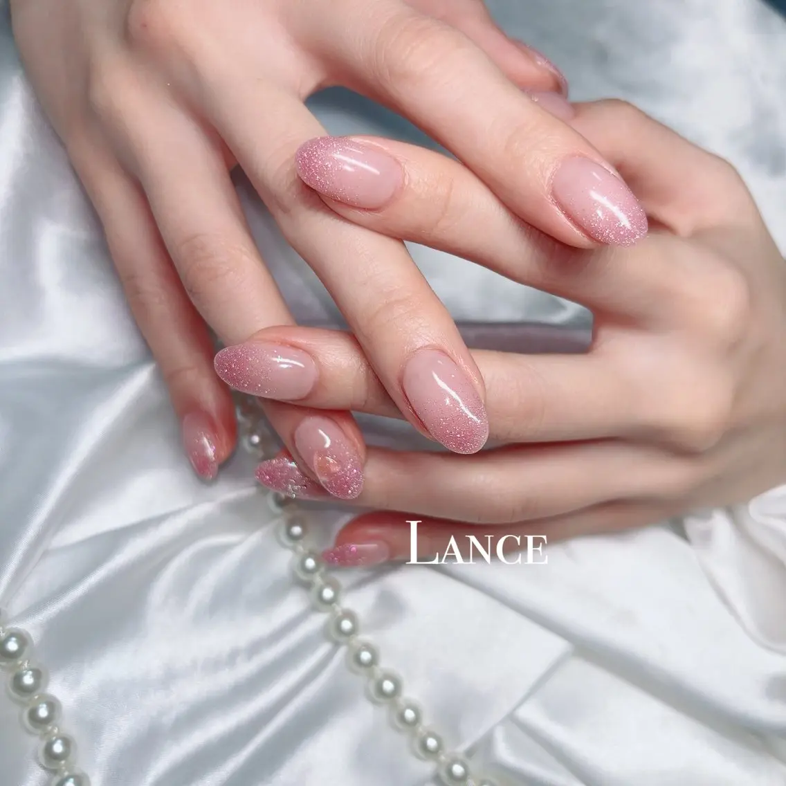 ネイル オーロラネイル フットネイル キラキラネイル 韓国ネイル マグネットネイル ハンドネイル Lance nailのネイルデザイン