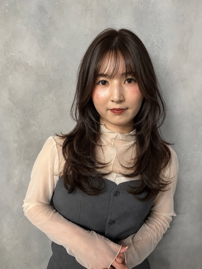 セミロング カラー カット ヘアカラー Grow by NYNY 坂本 理輝のヘアスタイル