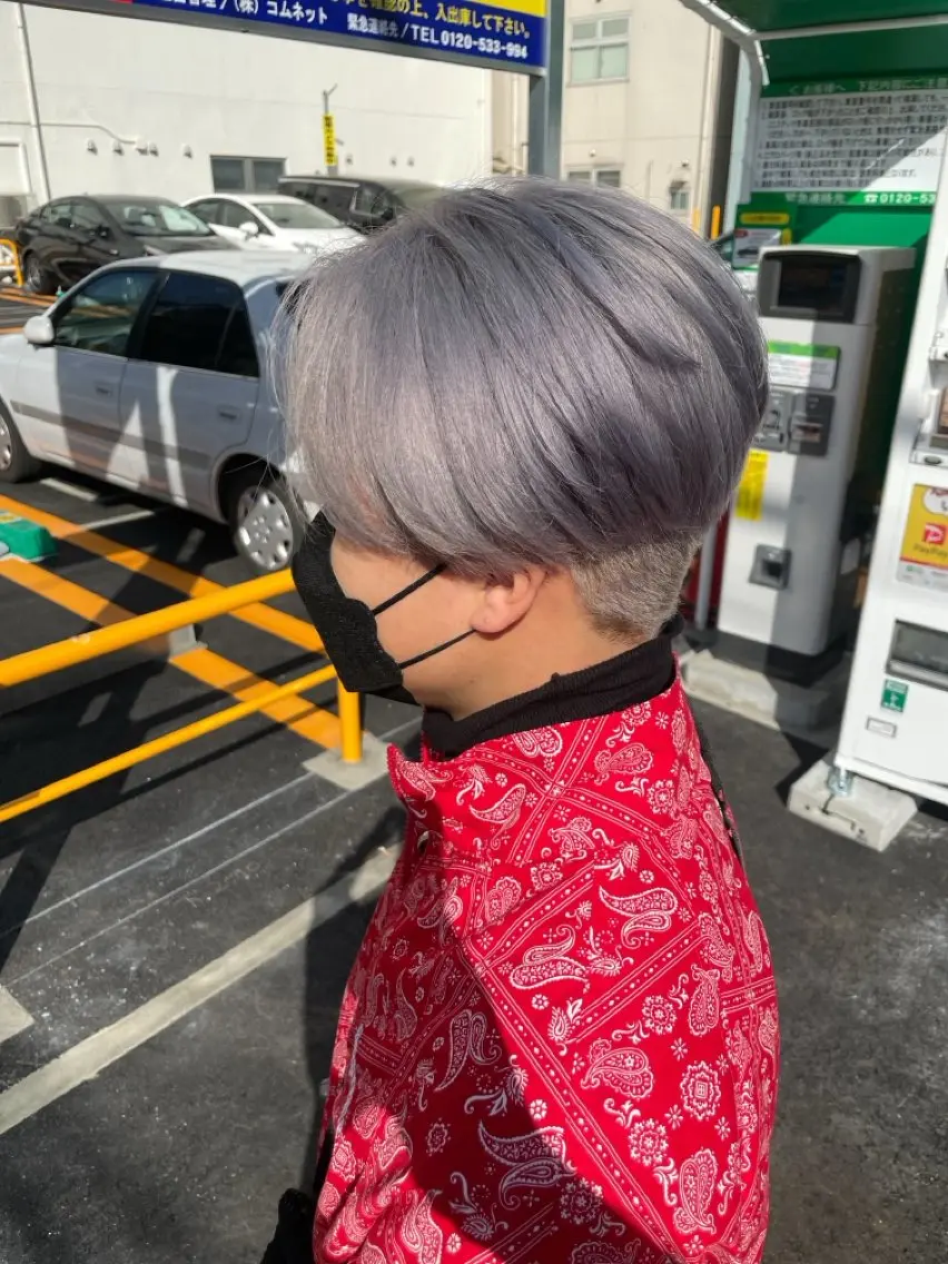 カラー メンズ ハイトーンカラー りゅうたのヘアスタイル