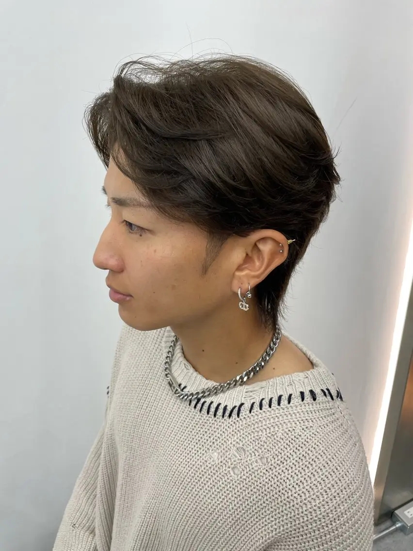 【根本からふんわり毛流れ】メンズカット+フェザーパーマ ¥12000の写真