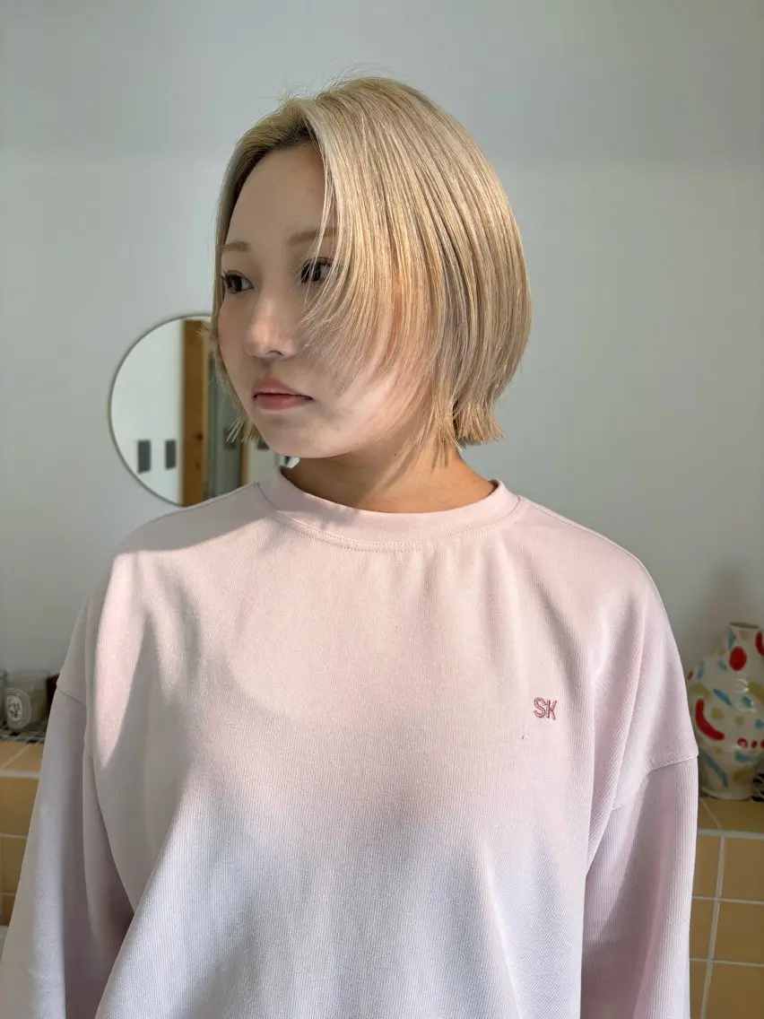ショート ヘアカラー sakura🌸 レイヤー/韓国ヘアのヘアスタイル