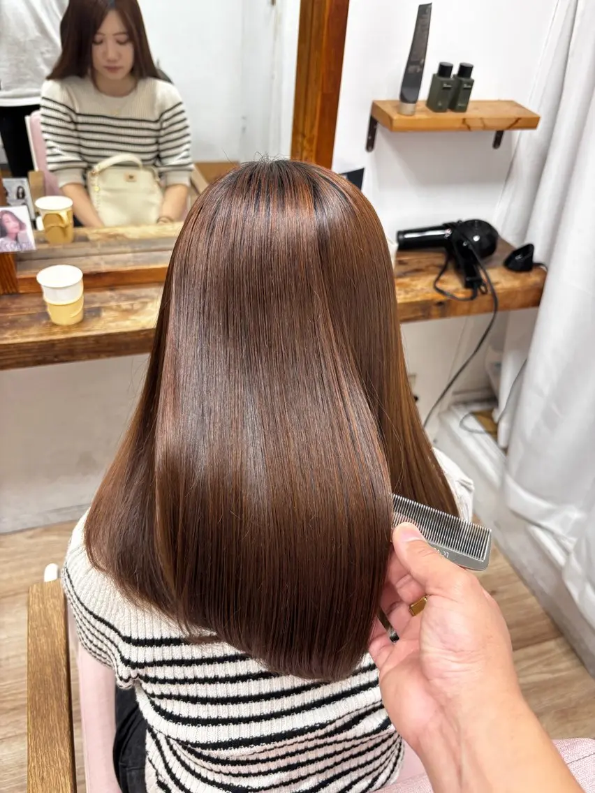 セミロング パーマ ヘアアレンジ カット 縮毛矯正 トリートメント 似合わせ×店長 🍊Raimu🍊のヘアスタイル