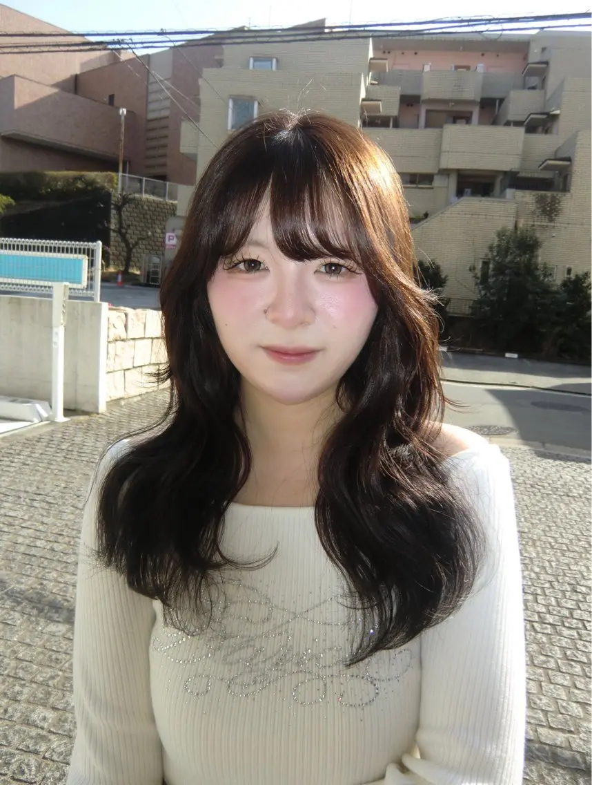 【透明感カラー🎀】ブリーチなしダブルケアカラー+カット(前処理込)の写真