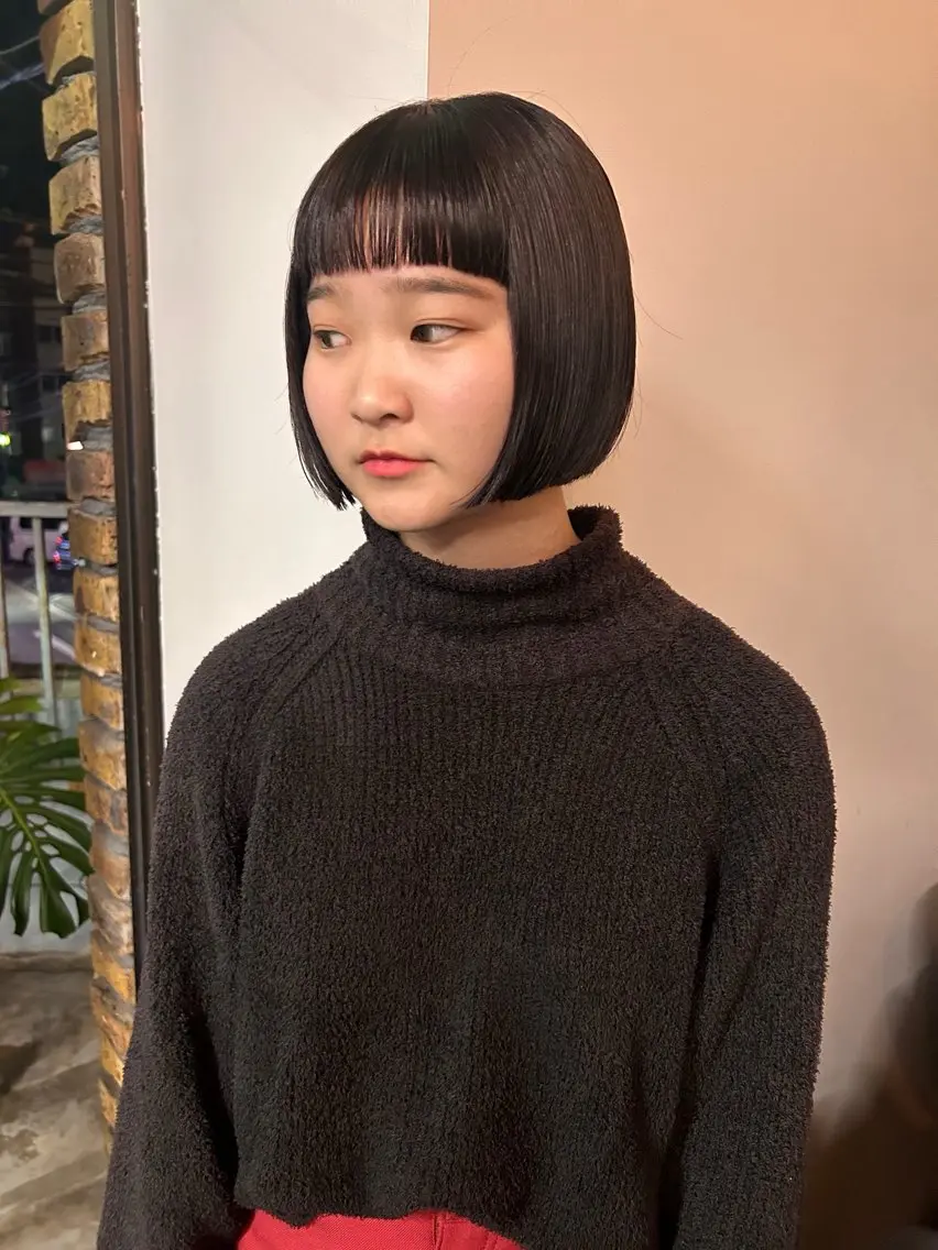 ショート オン眉 モデル募集中🥚福岡 kii anju🐄のヘアスタイル