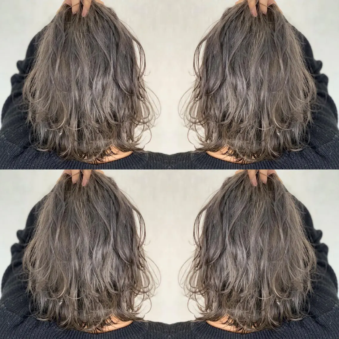 ミディアム カラー グレージュ ヘアカラー トリートメント LUXBE LUCEのヘアスタイル