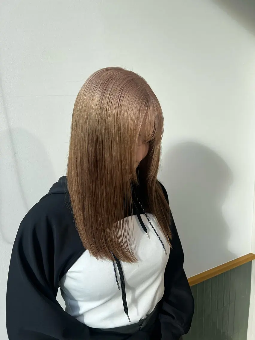 ロング カラー カット ヘアカラー トリートメント 赤みゼロ/透明感 カラー🔅KANTAのヘアスタイル