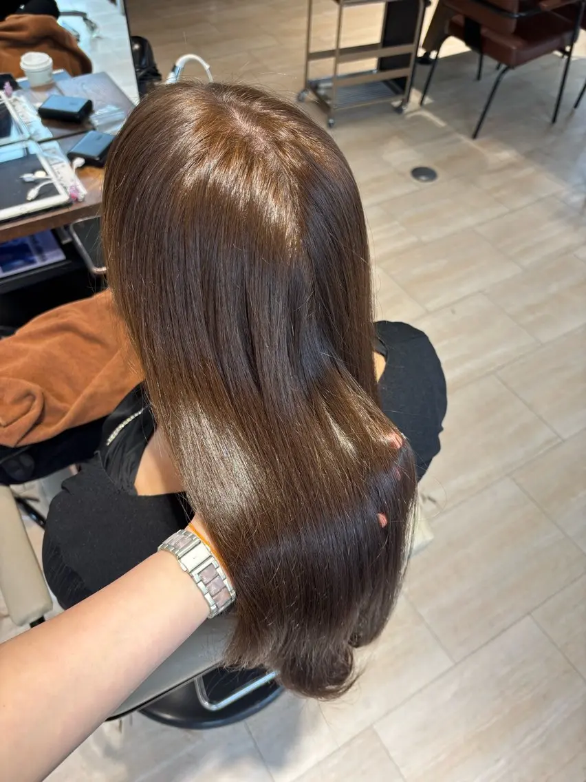 ロング カラー カット ヘアカラー トリートメント 🎀韓国ヘア🎀 高橋 凜羽のヘアスタイル