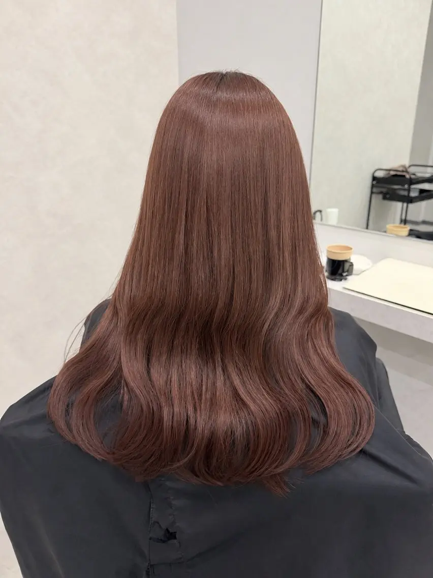 ミディアム ヘアカラー トリートメント maho/ブリーチ ミルクティー四条大宮のヘアスタイル