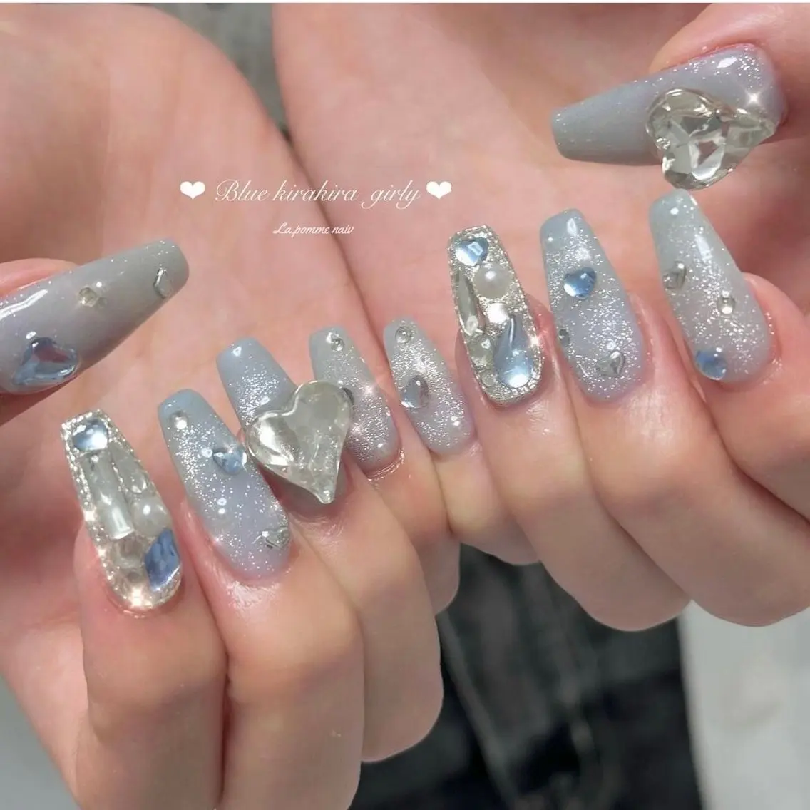 ネイル グラデーション ラメ(グリッター) マグネットネイル ミラーネイル ニュアンスネイル ハンドネイル Lumi de nailsのネイルデザイン