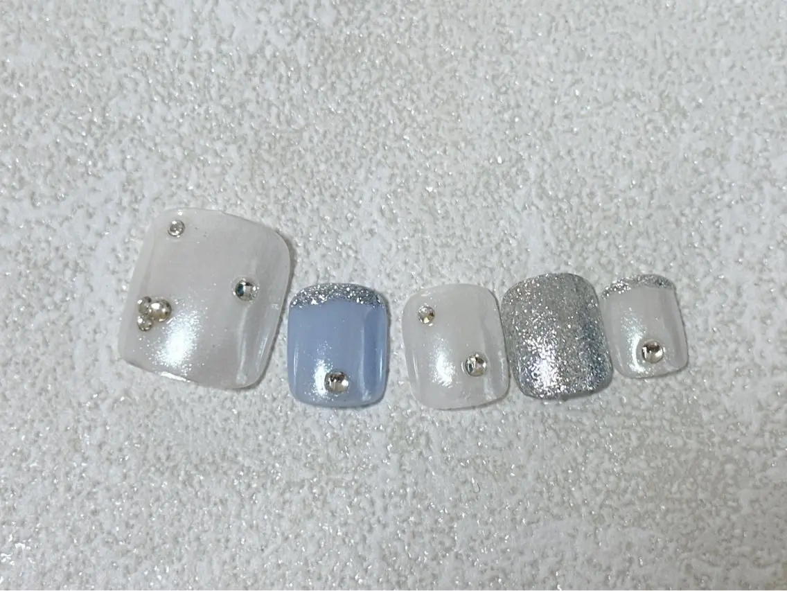 ネイル フットネイル ジェルネイル パラジェル 夏ネイル フットネイル kiki nail &brow二子玉川のネイルデザイン