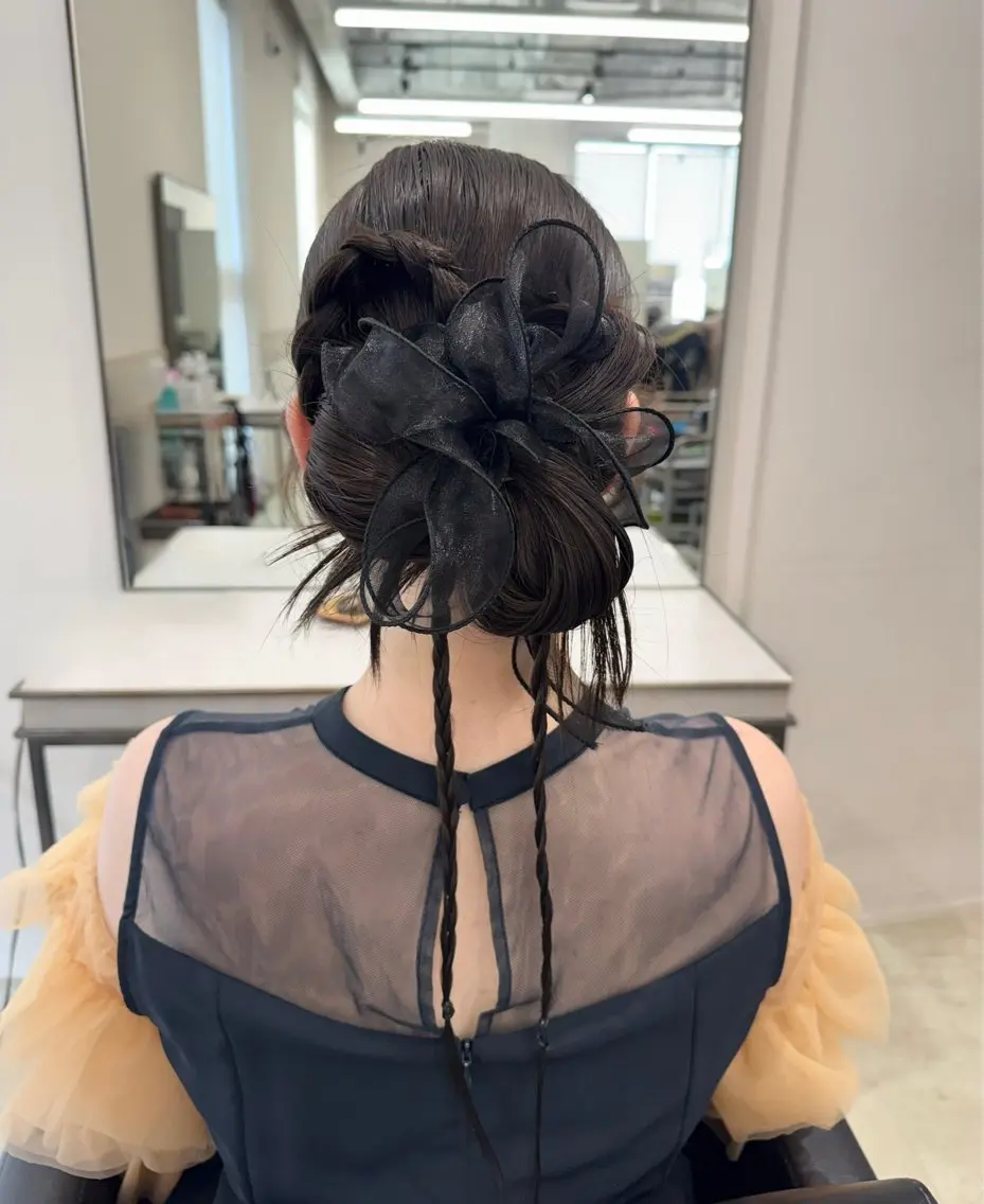 ヘアアレンジ ヘアセット 透明感カラー✨艶髪 制作🌱山根あゆみのヘアスタイル