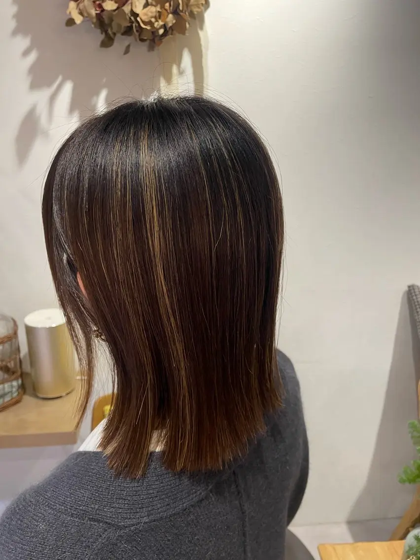 ミディアム 外ハネヘア あきば まゆのヘアスタイル