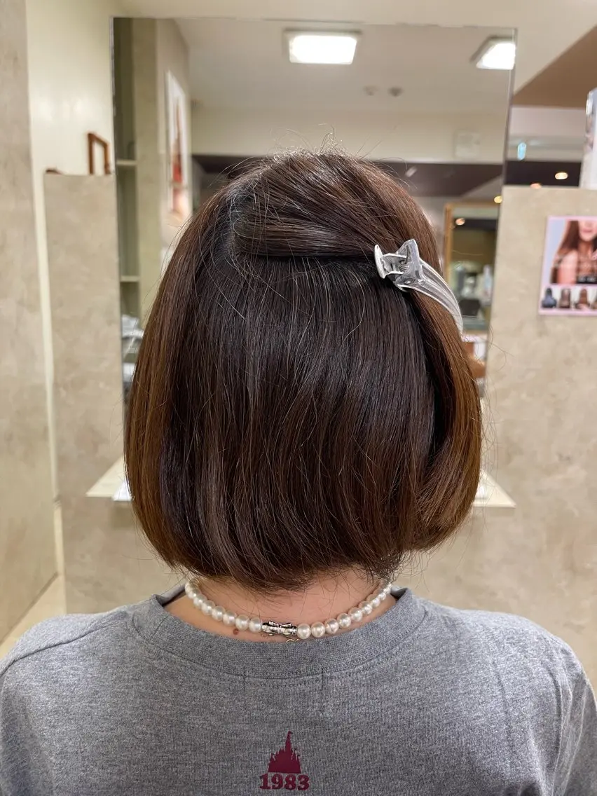 ショート 髪質改善 縮毛矯正 縮毛・酸性ストレート モデル募集のヘアスタイル