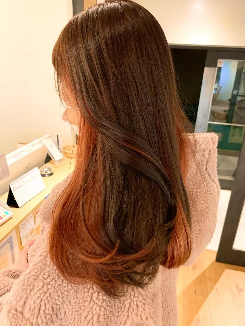 💗💟カット+インナーカラー💗💟(ブリーチ1回+オンカラー1回)の写真