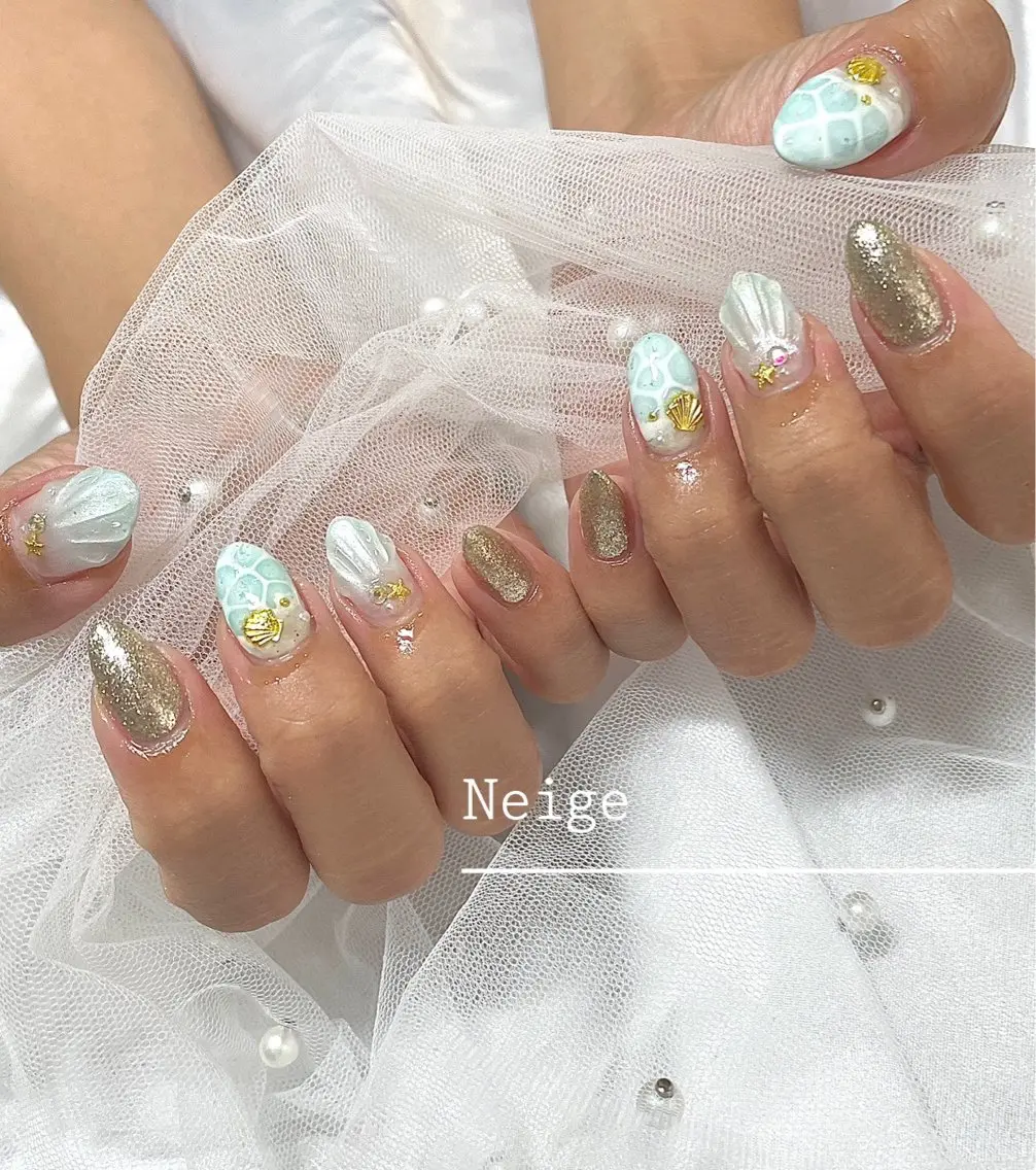 ネイル Neige‪𓂃ai ＊梅津 / 松尾のネイルデザイン