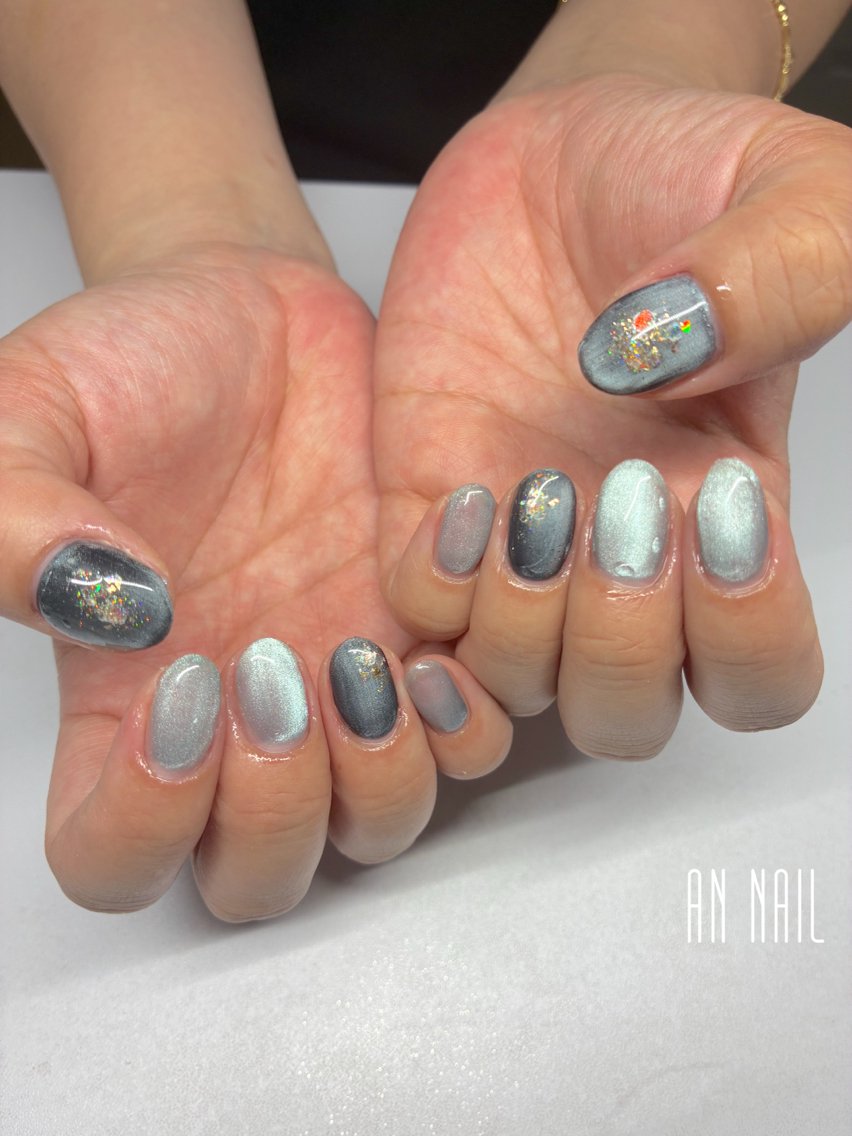 ネイル マグネットネイル ハンドネイル AN Nailのネイルデザイン