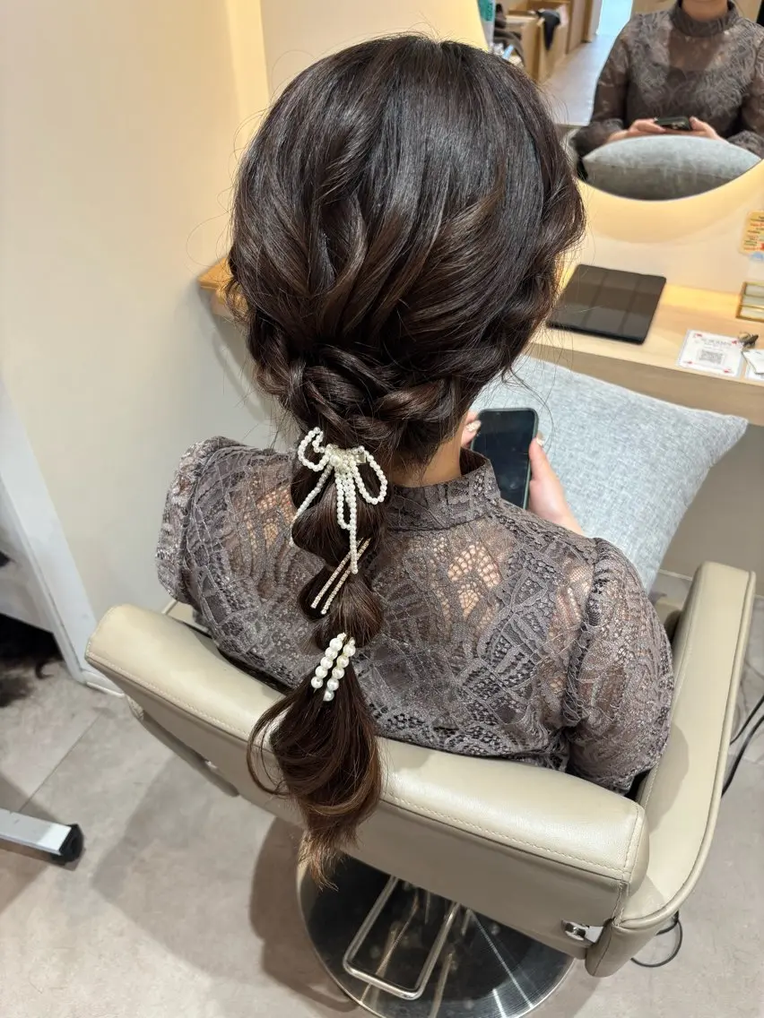 ロング ヘアセット 🫧Ayumu🫧 透明感カラー/春日のヘアスタイル