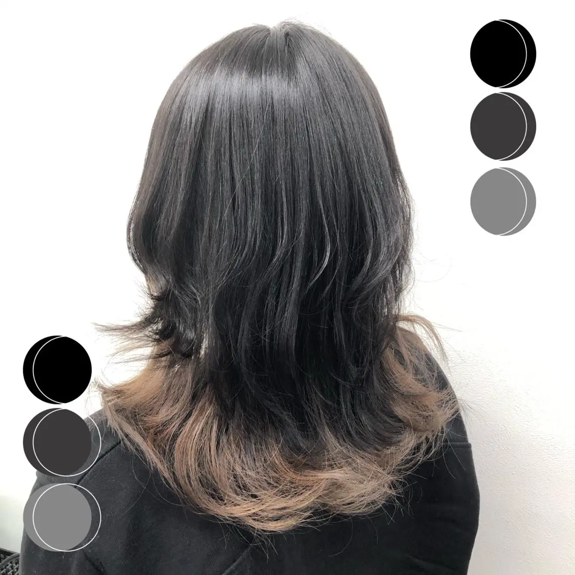 ロング カラー パーマ ヘアアレンジ メンズ キッズ 上品＆韓国風 🥀海心🥀のヘアスタイル