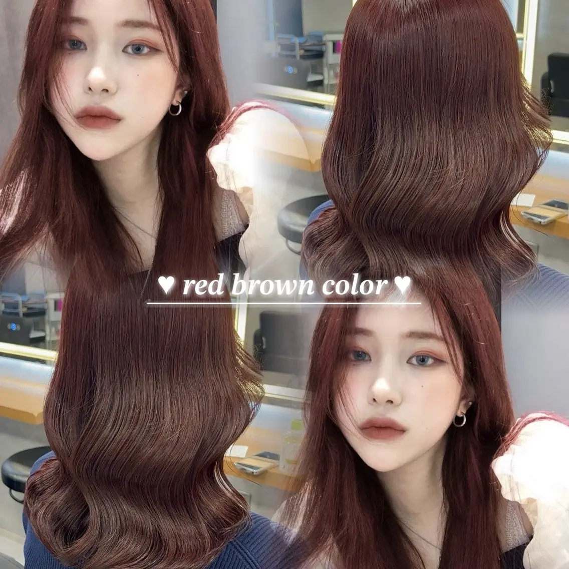 ロング カラー ブラウンカラー レッドカラー レッドブラウン 淡色/ワンホンヘア 🤍MINORIのヘアスタイル