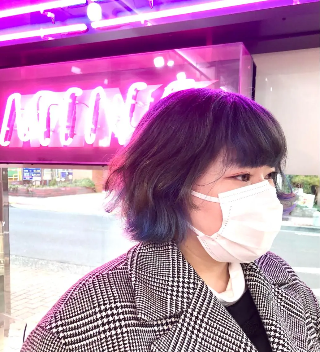 ショート カラー ヘアアレンジ ブルーカラー インナーカラー ボブ ウルフカット 🪼個性、雰囲気🪼 ⛈オカダ🎧のヘアスタイル