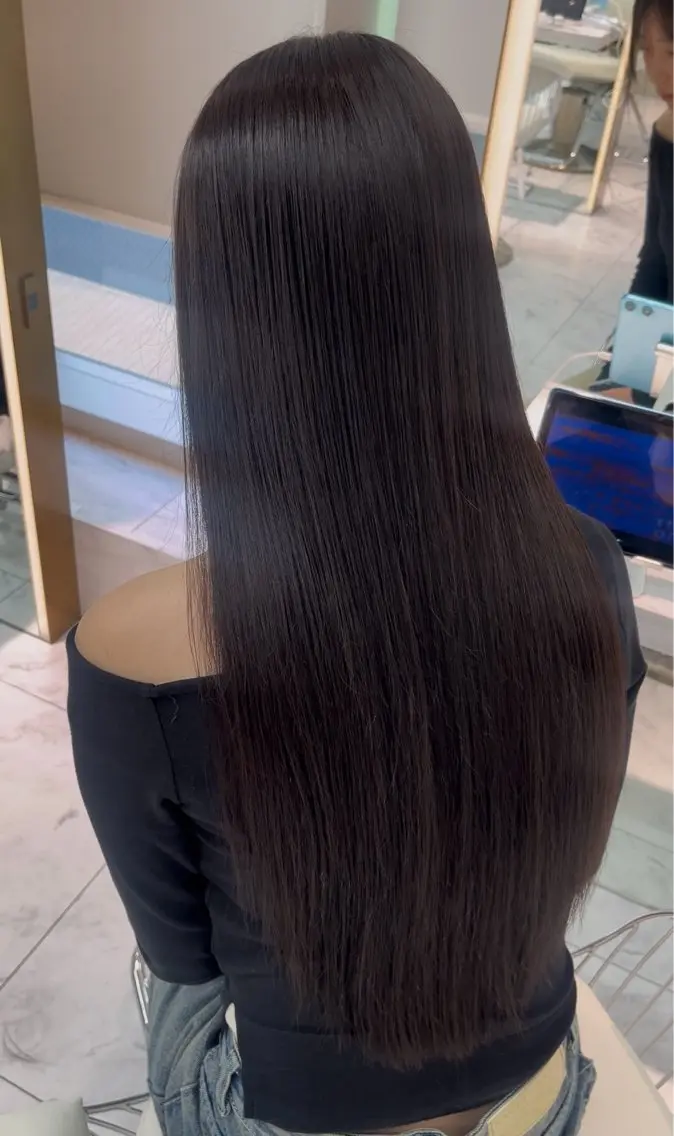 ロング トリートメント 💖しの💖韓国ヘア レイヤーカットのヘアスタイル
